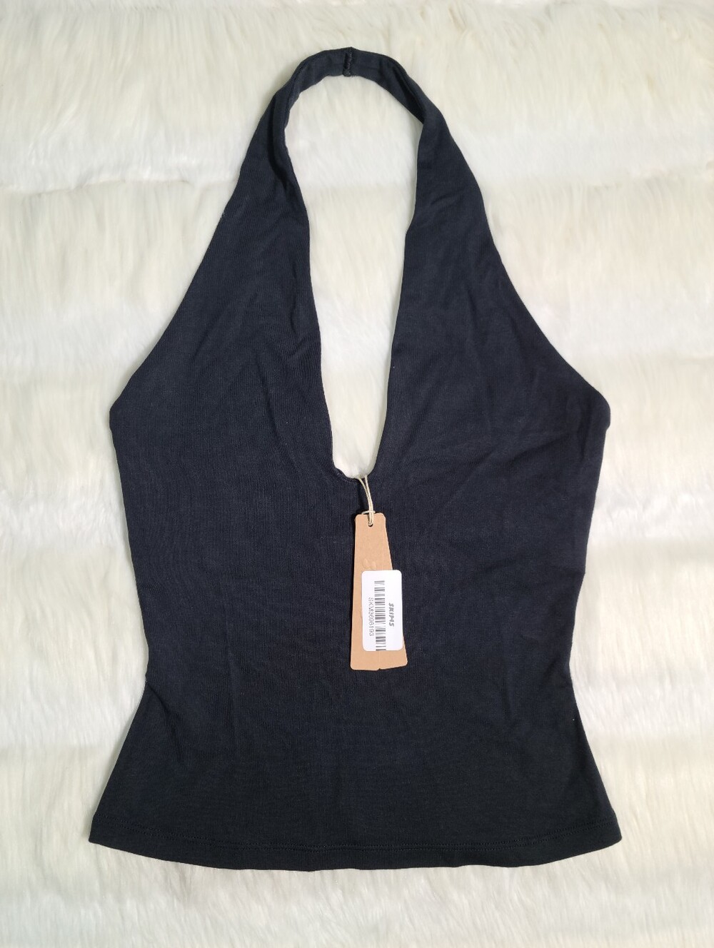 SKIMS Smooth Layers Halter Top Black Obsidian Women XS NEW